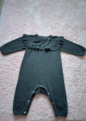 H&M Gri Örgü Bebek Kız Tulum