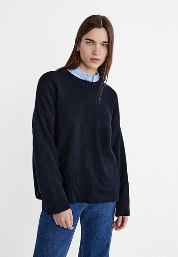 m Beden lacivert Renk Stradivarius Oversize Kazak