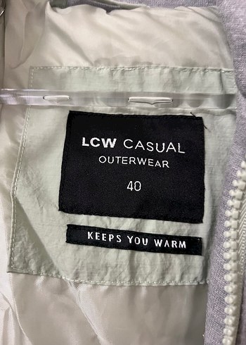 LC Waikiki Gri Midi Uzunlukta Fermuarlı Kadın Ceket