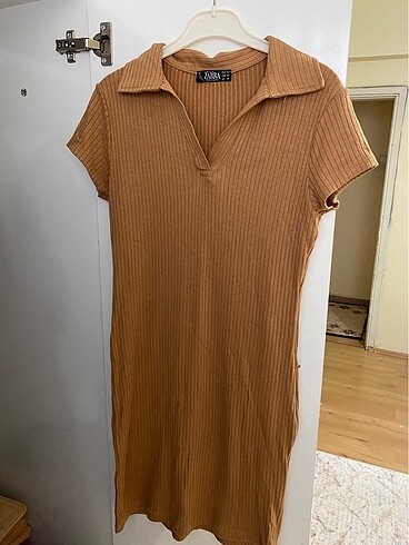 m Beden Polo yaka elbise