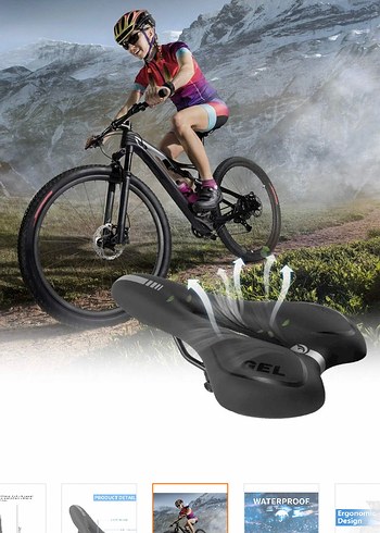 asroya jel rahat yumuşak konforlu geniş bisiklet selesi - Görsel 3