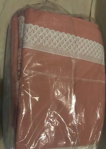 Dantel Detaylı Pudra Pembe Nevresim Takımıpike takım