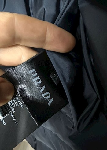 Prada Milano Orijinal Lacivert Mont - Görsel 6