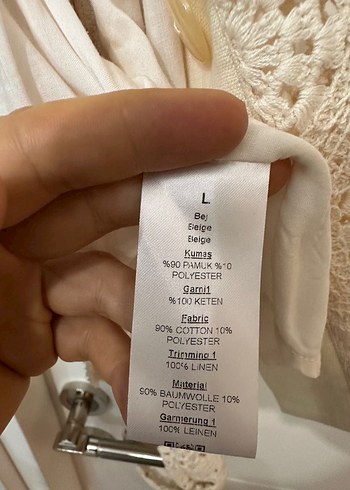 Krem Dantel Crochet Ceket - Görsel 5