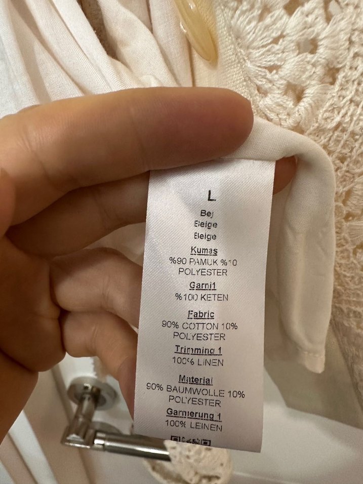 Krem Dantel Crochet Ceket - Görsel 5