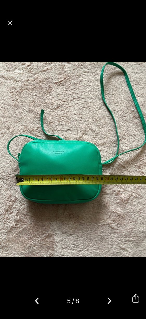 Pull and Bear Yeşil Deri Kadın Çapraz Çanta — görsel 4/8