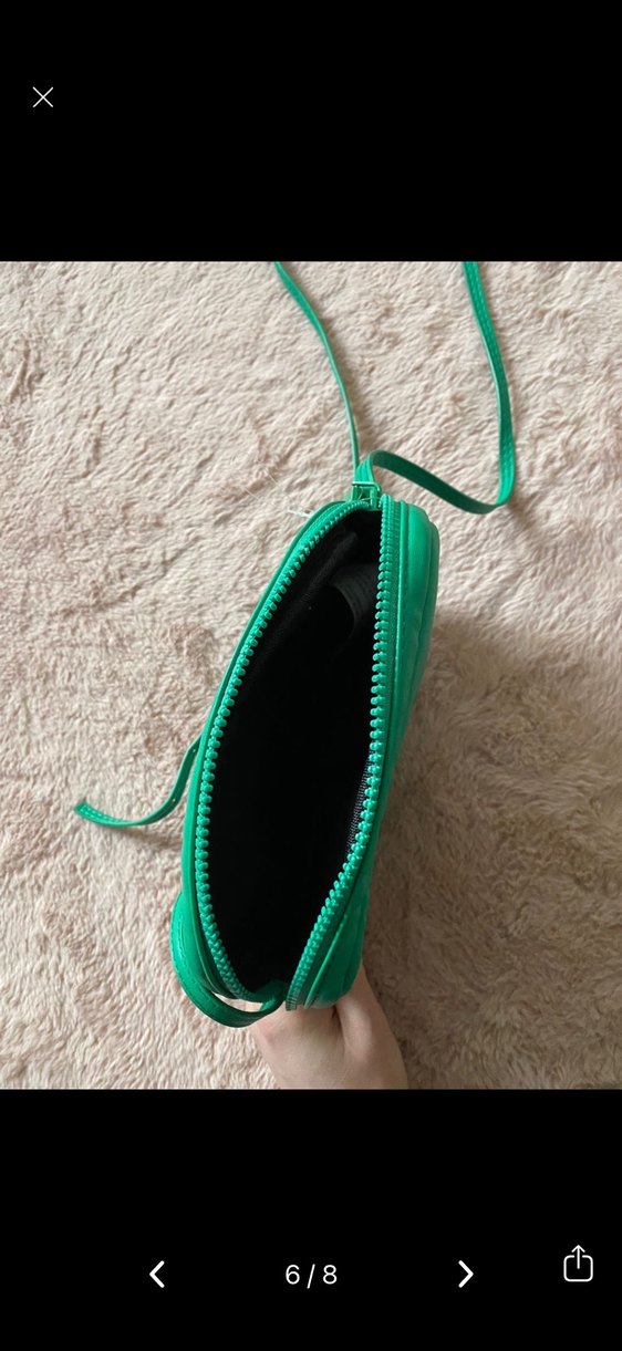 Pull and Bear Yeşil Deri Kadın Çapraz Çanta — görsel 5/8