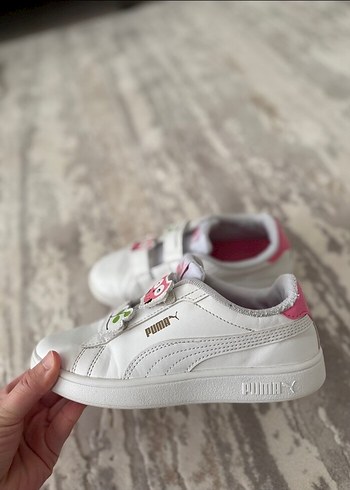 35 Beden pembe Renk Puma Kız Çocuk Cırt Cırtlı Pembe Spor Ayakkabı