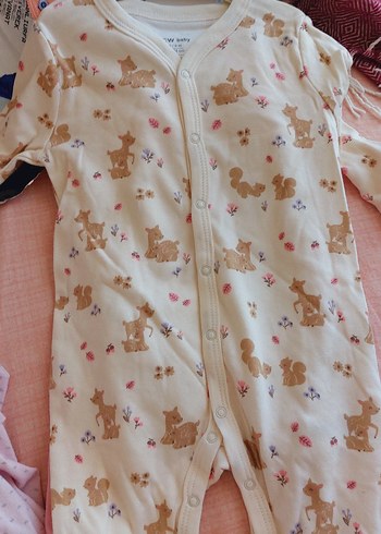 LCW Baby Krem Baskılı Askılı Bebek Body - Görsel 6