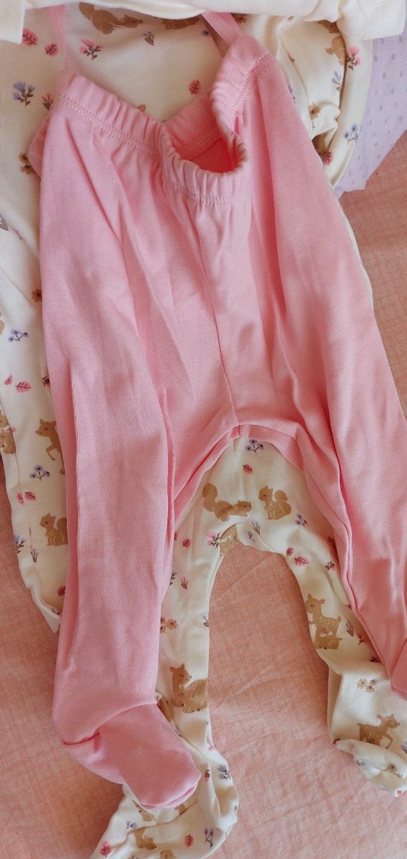 LCW Baby Krem Baskılı Askılı Bebek Body - Görsel 3