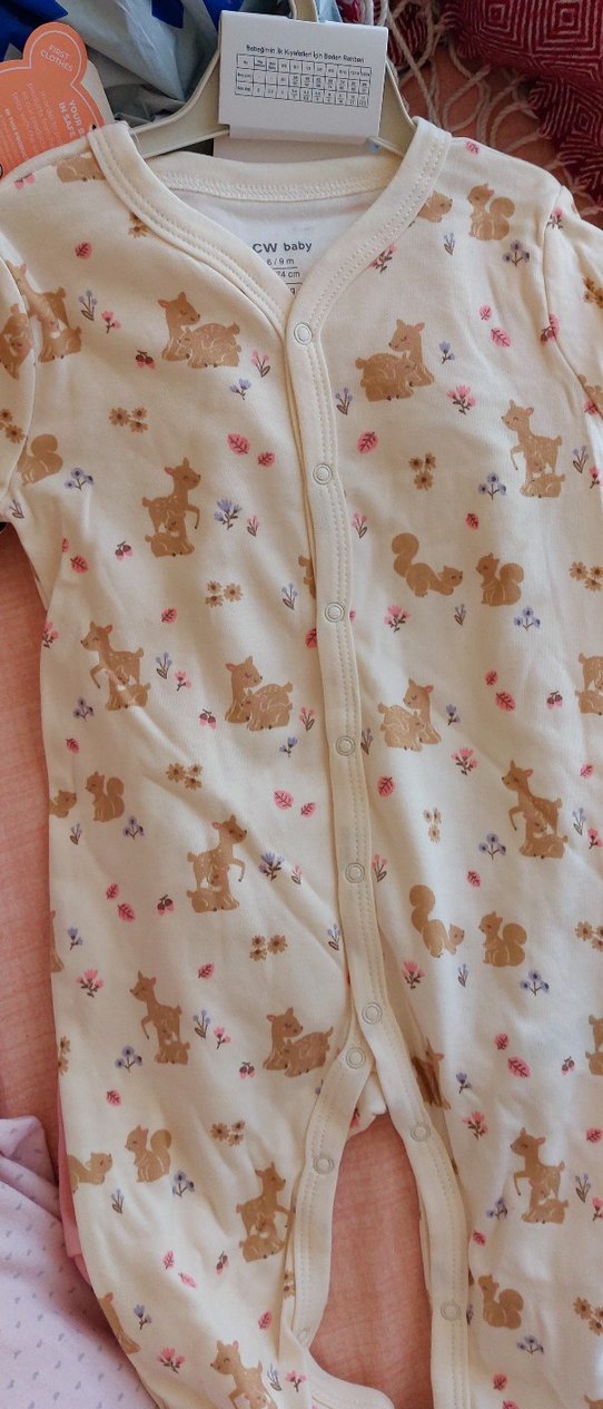 LCW Baby Krem Baskılı Askılı Bebek Body - Görsel 4