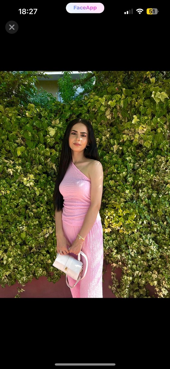 Pembe Mini Tek Omuzlu Kadın takım - Görsel 2