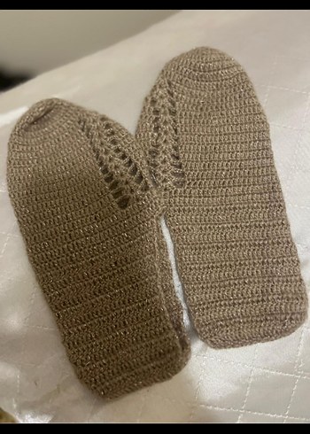 Renkli Nakışlı Örgü patik - Görsel 2