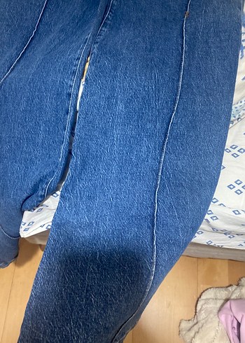 Kadın Mavi Bol Kesim Kot Pantolon - Görsel 2