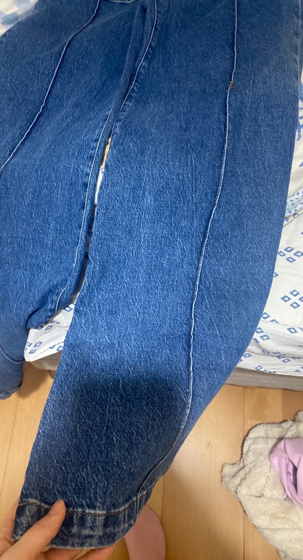 Kadın Mavi Bol Kesim Kot Pantolon - Görsel 2