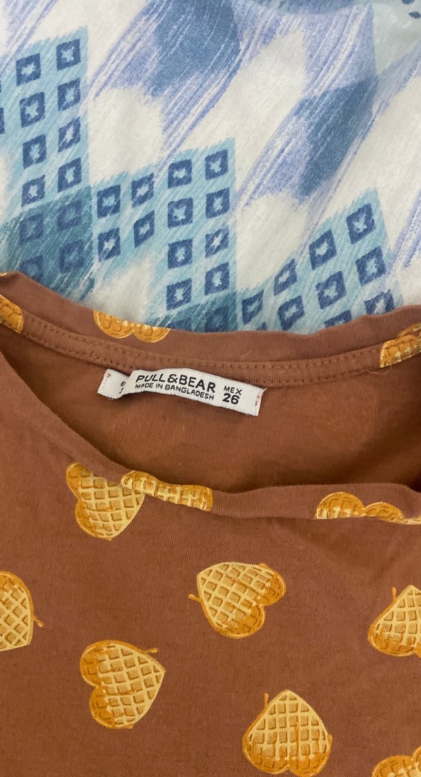 Baskılı Kahverengi Kadın Tişört - Görsel 2