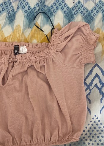 Pembe Bohem Kısa Kollu Fırfırlı Bluz - Görsel 3