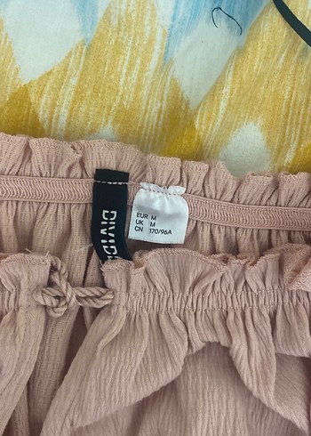 Pembe Bohem Kısa Kollu Fırfırlı Bluz - Görsel 2