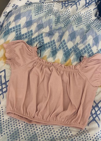 Pembe Bohem Kısa Kollu Fırfırlı Bluz - Görsel 4