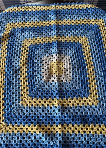 Renkli Örgü Çocuk Battaniyesi - Görsel 2