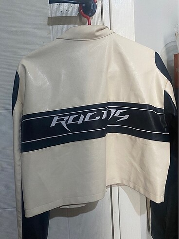Sheinside Racing deri ceket
