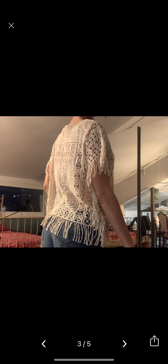 püsküllü otantik bohem etnik bluz - Görsel 3