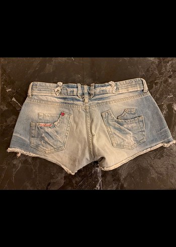 Kadın Açık Mavi Mini Kot Şort Y2K - Görsel 6