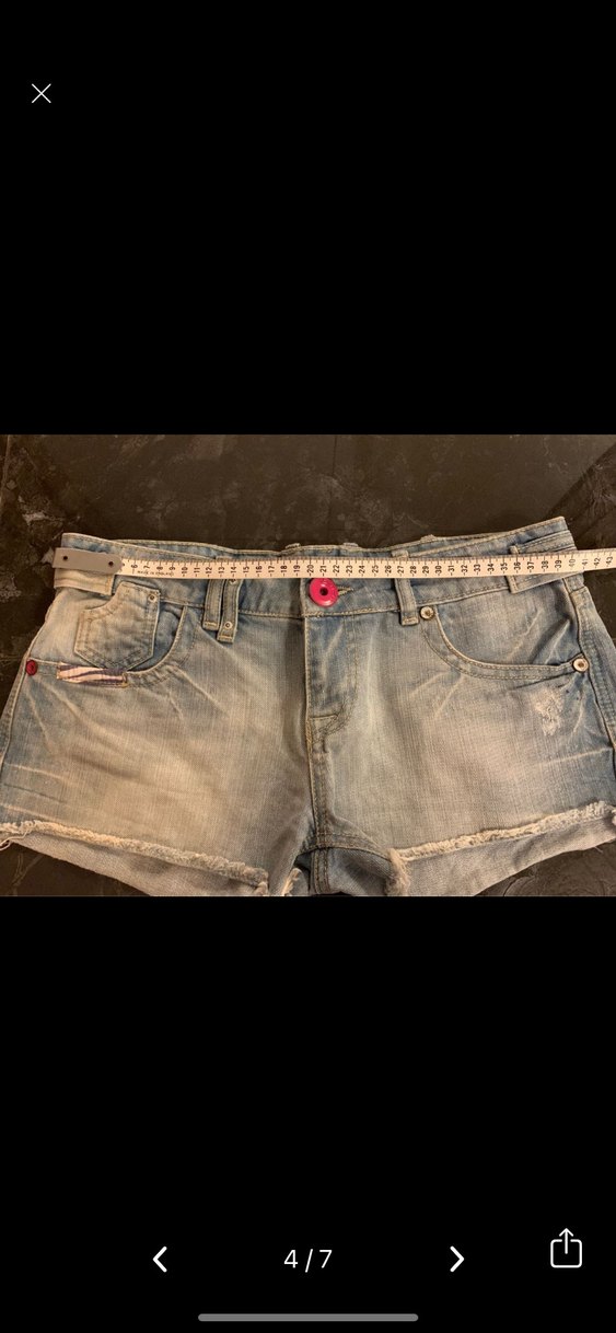 Kadın Açık Mavi Mini Kot Şort Y2K - Görsel 4