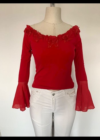 Vintage Fairy Romantik Esnek Bluz - Görsel 2