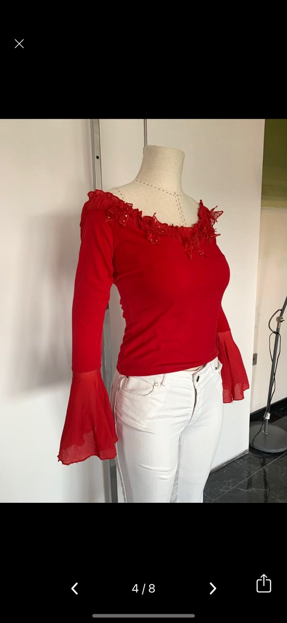 Vintage Fairy Romantik Esnek Bluz - Görsel 4