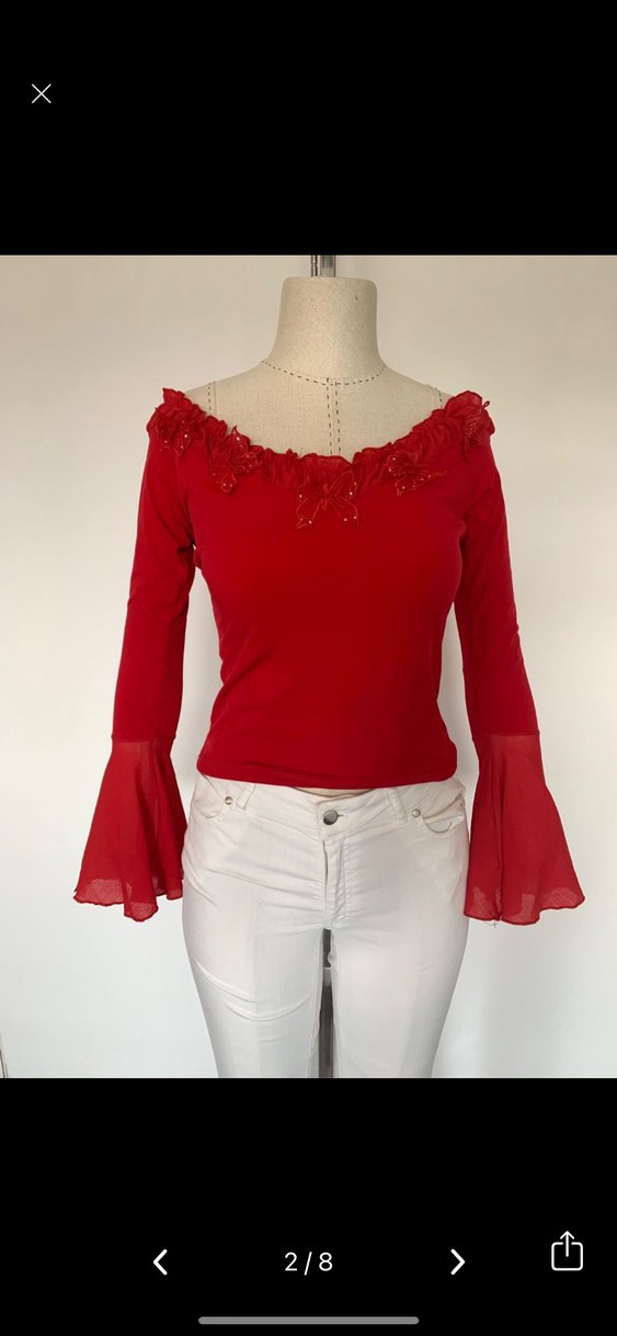 Vintage Fairy Romantik Esnek Bluz - Görsel 2