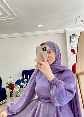 Zara Kevser Bahadır Mimoza Koyu Lila Abiye