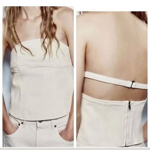 Zara denim top