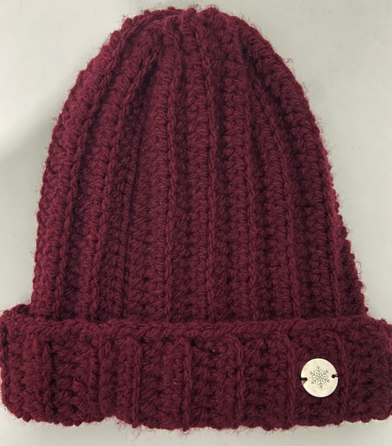 Bordo Kadın Örgü Bere - Görsel 4