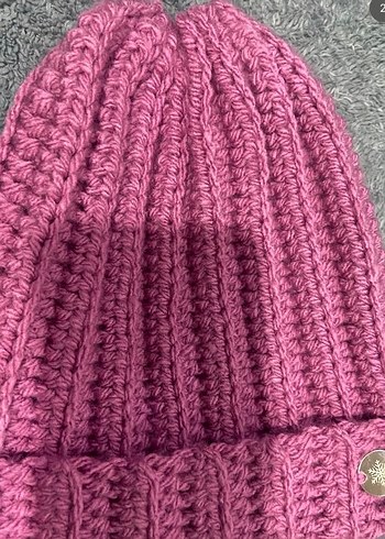 Pembe Örgü Kadın Bere - Görsel 2