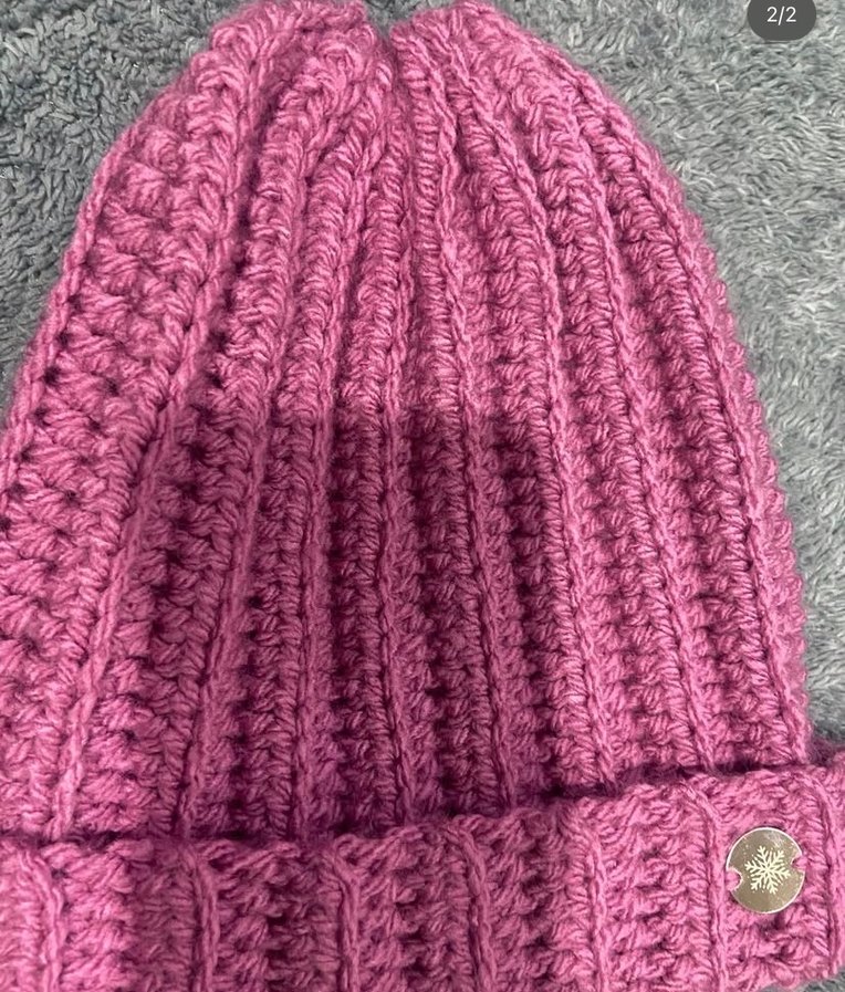 Pembe Örgü Kadın Bere - Görsel 2