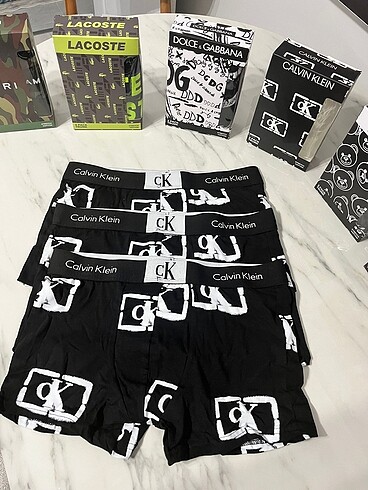 Calvin Klein Desenli 3?lü Boxer Set