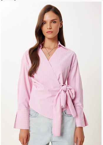 Pembe Bağlamalı gömlek
