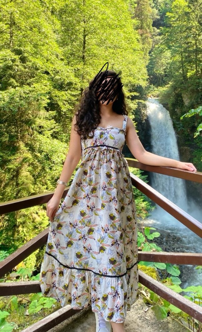 Çiçekli Uzun Bohem Elbise - Görsel 2