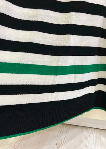 Diğer Çizgili oversize tunik kazak