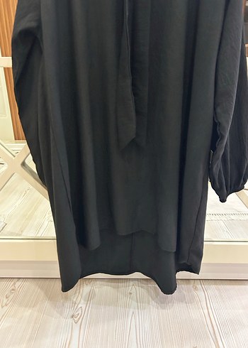 m Beden Dik yaka bağlamalı tunik bluz