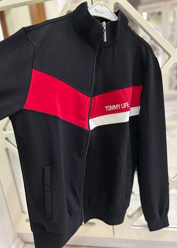 Tommy Life Siyah Fermuarlı Spor Ceket - Görsel 2
