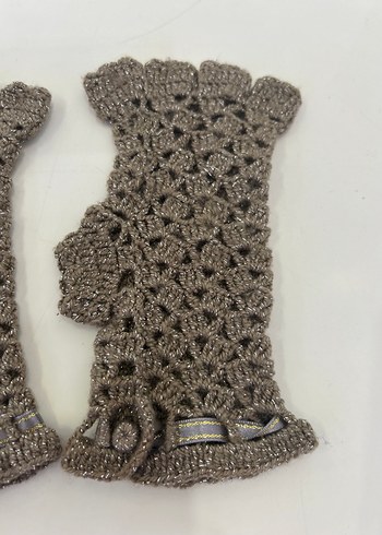 Bohem Örgü simli Kadın Eldiveni - Görsel 2