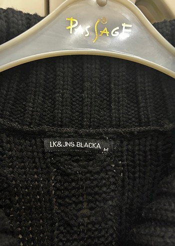 Uzun Siyah Örgü Kadın Hırka - Görsel 4