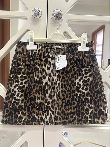 Defacto leopar etek