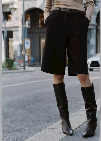 KEMERLİ UZUN BERMUDA - Görsel 5