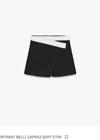 KONTRAST BELLİ, ÇAPRAZ ŞORT ETEK - Görsel 4