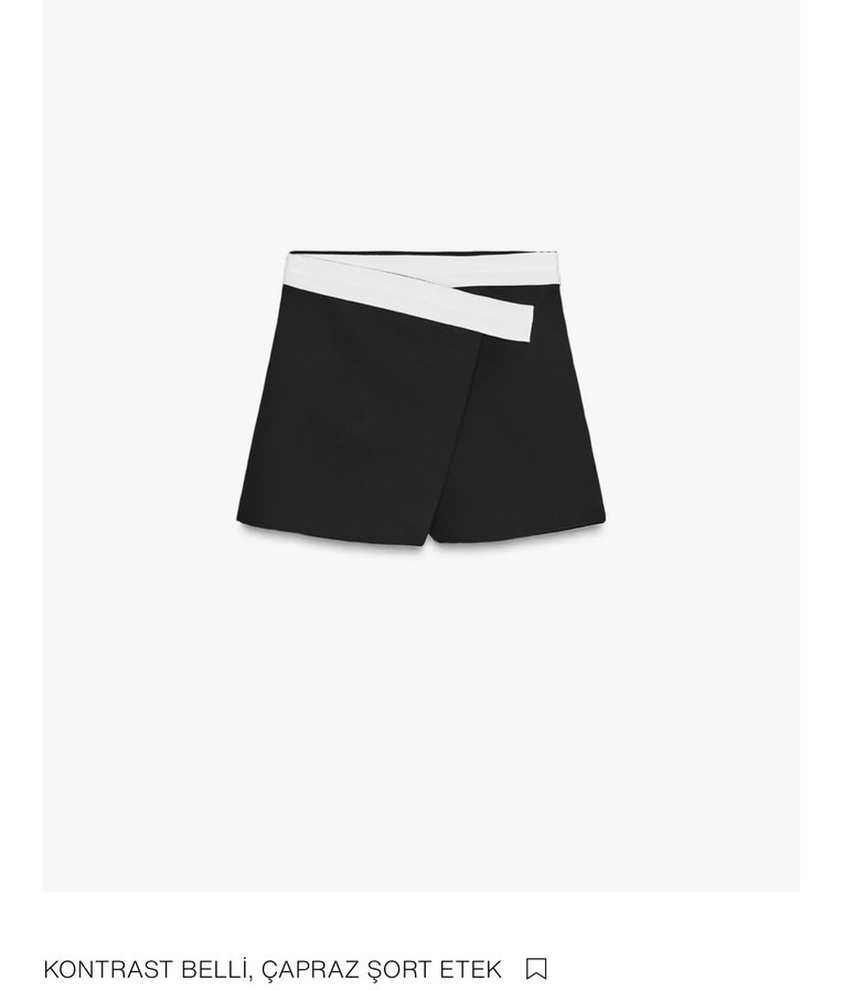 KONTRAST BELLİ, ÇAPRAZ ŞORT ETEK - Görsel 4