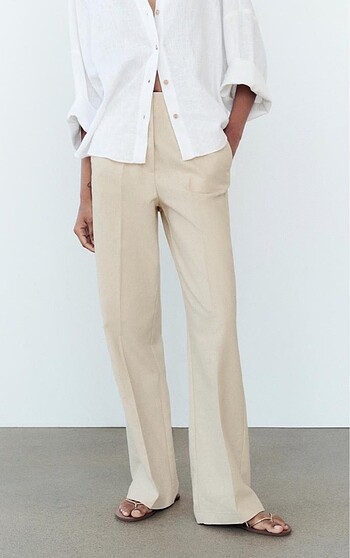 Zara RUSTİK HIGH WAIST PANTOLON