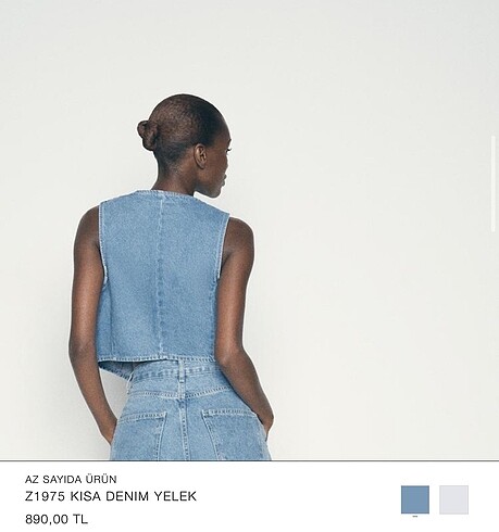 m Beden Denim yelek